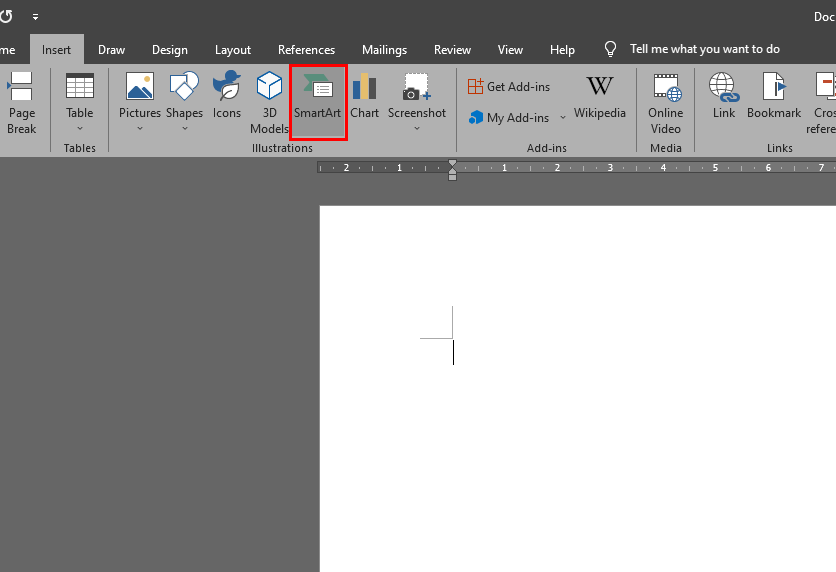 cara membuat bagan di word