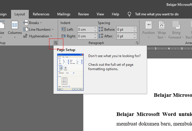 belajar microsoft word bagi pemula