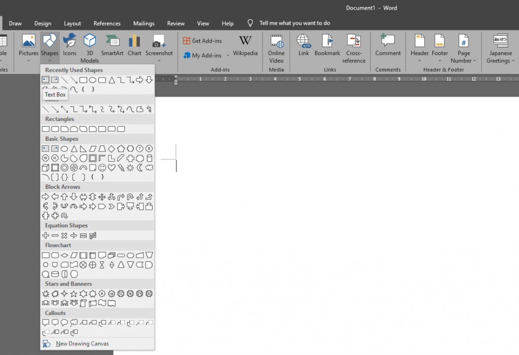 cara membuat bagan di word
